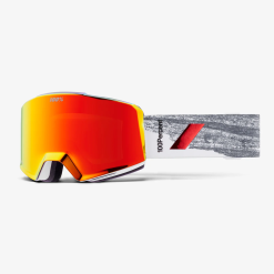 100% NORG 2023 GOGGLES BADLANDS - HiPER VERMILLON W/RED MIRROR