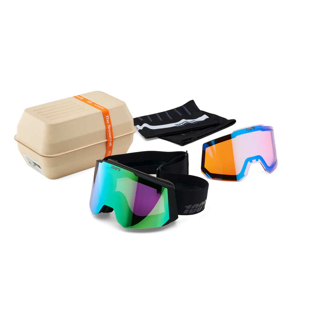 100% SNOWCRAFT 2023 GOGGLES - WHITE LAVENDER W/HiPER MIRROR LAVENDER - Image 2