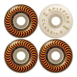SPITFIRE F4 CLASSIC SWIRL 99D WHEELS ORANGE - 53MM