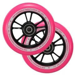 ENVY 100MM WHEELS (PAIR) - PINK/BLACK
