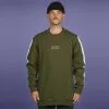 FYVE COTTON CREW-NECK 2020 OLIVE WHITE