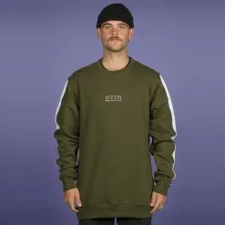 FYVE COTTON CREW-NECK 2020 OLIVE WHITE