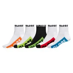 GLOBE JUNIOR BRIGHT CREW SOCKS 5PK - MULTI