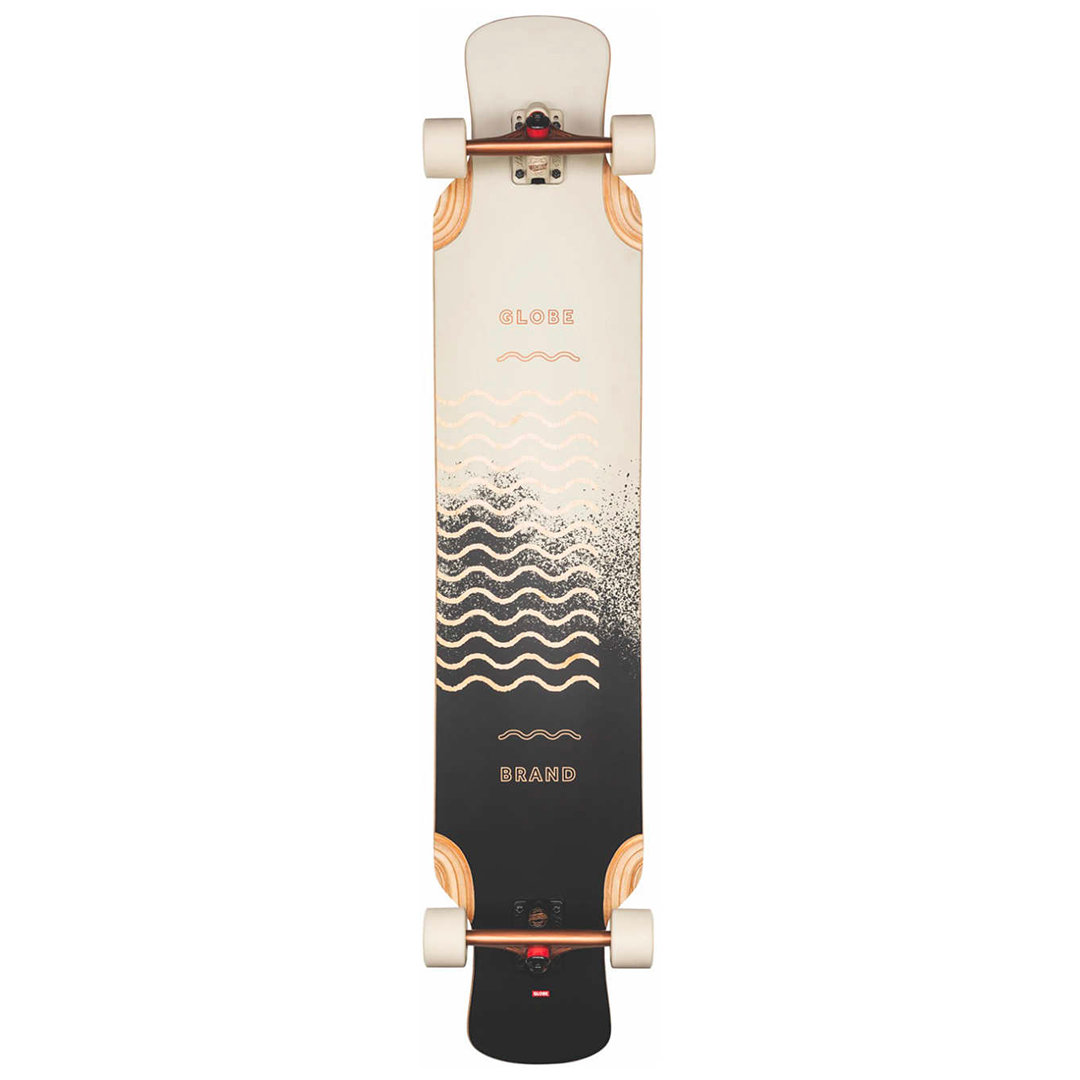 GLOBE GEMINON 47" LONGBOARD - SPRAY WAVE/BLACK