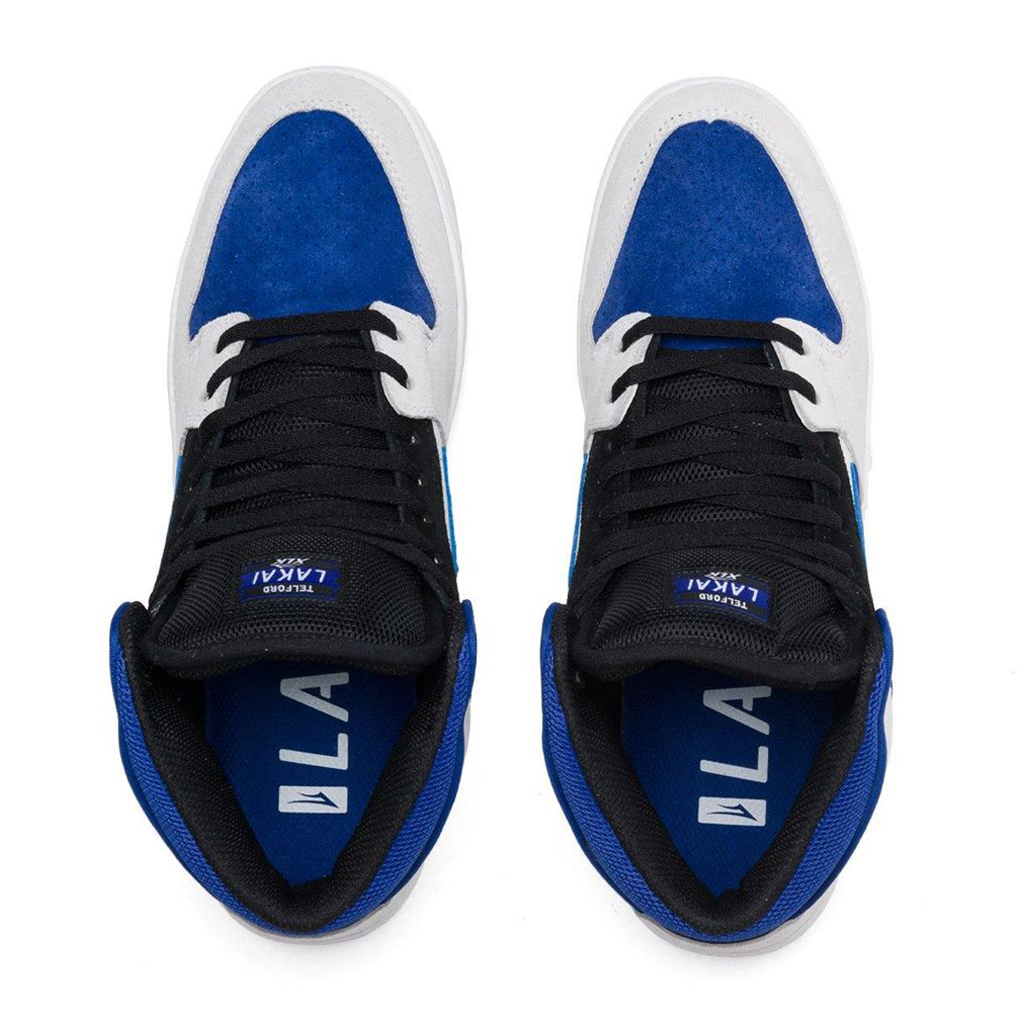 LAKAI TELFORD SKATE SHOES - WHITE/BLUEBERRY - Image 3