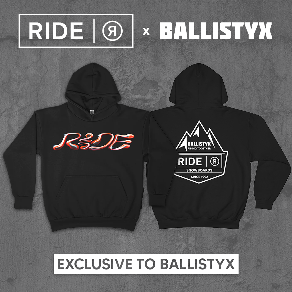 RIDE ZERO 2024 SNOWBOARD W/LIMITED EDITION RIDE X BALLISTYX HOODIE - Image 2