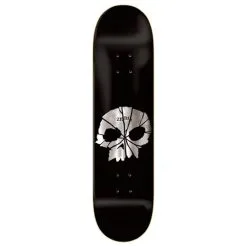 ZERO SHATTERED SKULL BLACK/SILVER FOIL DECK - 8.5"