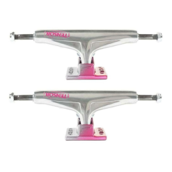 TENSOR ALUM STENCIL MIRROR TRUCKS - RAW/CRIMSON