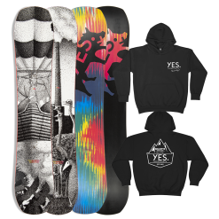Yes! YES STANDARD UNINC 2024 SNOWBOARD PLUS FREE YES X BALLISTYX HOODIE!