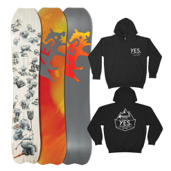 Yes! YES WARCA UNINC JPS 2024 SNOWBOARD PLUS FREE YES X BALLISTYX HOODIE!