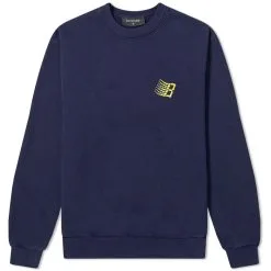 BRONZE EMBROIDED B LOGO CREWNECK NAVY