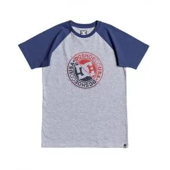 DC VANDALZ RAGLAN YOUTH TEE - NAVY/GREY